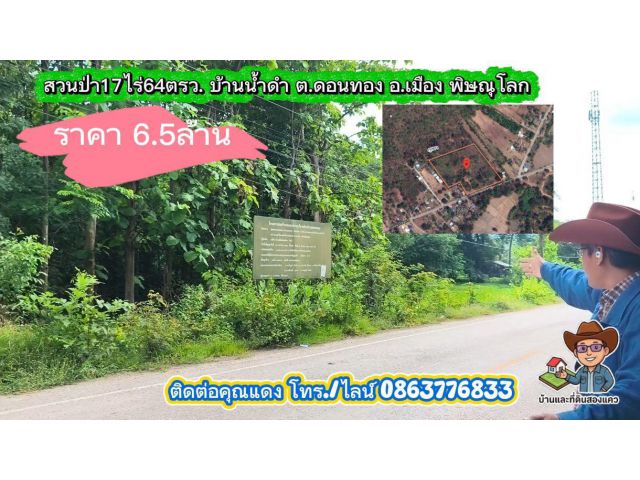 ขายสวนป่าสัก 17 ไร่กว่า!! พร้อมโครงบ้านทรงไทย บรรยากาศ 'รีสอร์ทส่วนตัว' ที่พิษณุโลก อ.เมืองพิษณุโลก