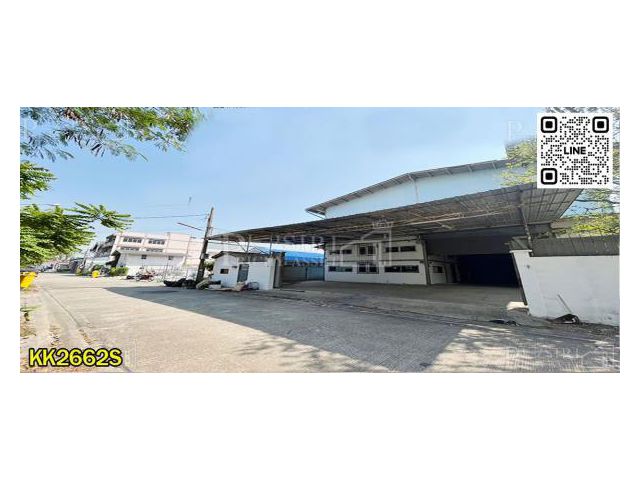 โดดเด่นที่สุดของที่เกือบ 5 ไร่ หน้ากว้างๆ 148 ม. ถมพร้อมสร้างโรงงาน น้ำไฟครบ เทรลเลอร์ลุยสบาย โซนพันท้าย - พระราม 2