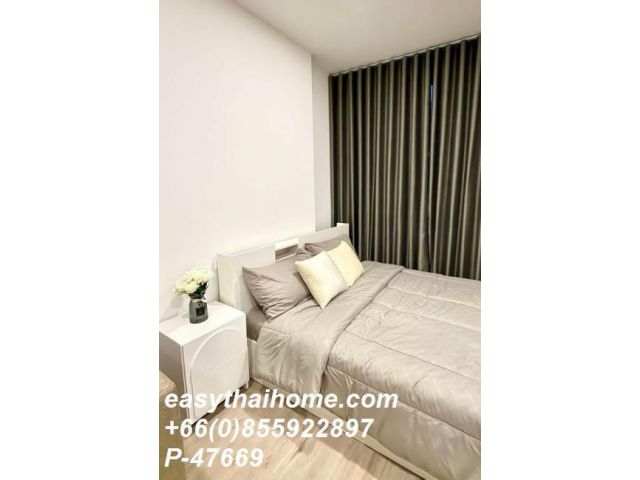 P-47669 วิวเมืองสวย! The Rich Rama 9 ใกล้ Airport Link หัวหมาก พร้อมเฟอร์ฯครบ 15,000 บาท Line Id: @easythaihome 085-592-2897