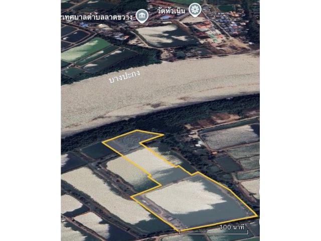 ขายที่ดิน25ไร่ ติดแม่น้ำบางปะกง ฉะเชิงเทรา บ้านโพธิ์