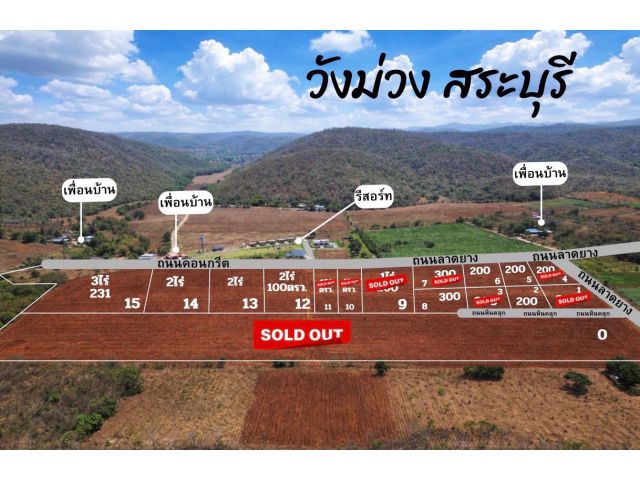ที่ดินวังม่วง สระบุรี สด ผ่อนได้