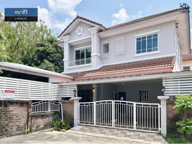 LM26-0076 ขายบ้านเดี่ยว 2 ชั้น ธนาสิริ ราชพฤกษ์ หลังริม ต่อเติมเต็มพื้นที่ เนื้อที่ 43 ตรว 4นอน 3น้ำ ใกล้รถไฟฟ้าสายสีม่ว
