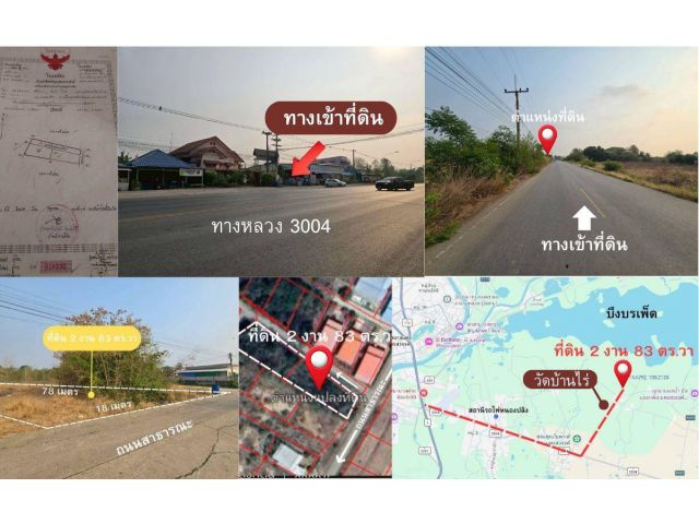 ขายที่ดิน 2 แปลง 2 งาน 83 ตร.วา ทำเลดี ราคาถูก ติดถนน