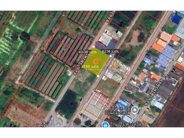 ที่ดินเปล่า 382 ตรว.ซอยวิจิตรนุกูลทางเข้าวัดไทรน้อย ติดถนนสองด้าน แปลงสวย ทำบ้านหรือทำโกดังได้