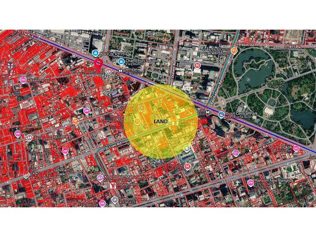 ขายที่ดินเปล่าติดถนนสีลมใกล้รถไฟฟ้าสายสีเขียวและ MRT