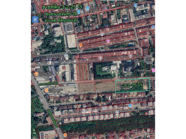 R69-48ขายที่ดิน 3-2-25 ไร่ ย่านถนนนวลจันทร์ ซอยนวลจันทร์ 28 ถนนซอยกว้าง ทำเลดี ที่ดินถมแล้ว เงียบสงบ ที่ดินแปลงนี้อยู่ใกล้ถนนเลียบทางด่วน ถนนประดิษ