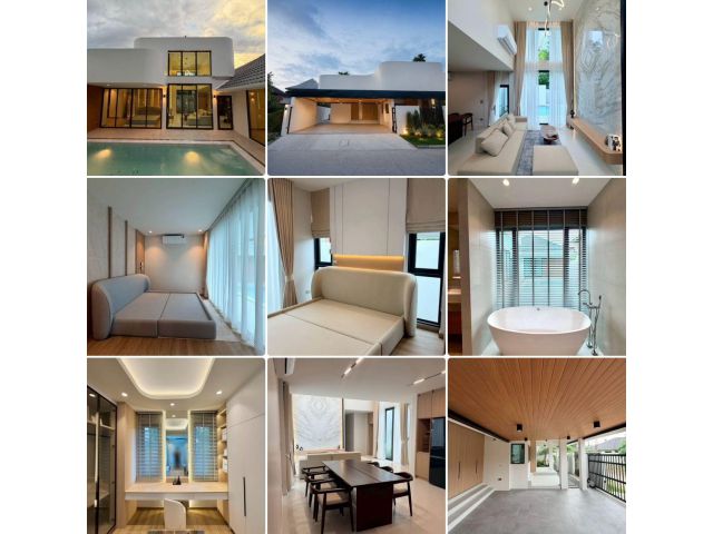 WANGTANN Pool Villa บ้านหรูพูลวิลล่า สง่างาม แต่เน้นความเรียบง่าย เงียบสงบ สะดวกสบาย ตกแต่งพร้อมเข้าอยู่ หางดง เชียงใหม่