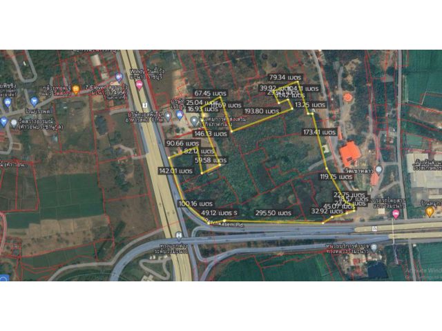 ขายที่ดิน83ไร่ติดถนนพระราม2 หน้ากว้าง320เมตร ติดถนนเพชรเกษม240เมตร แปลงมุมสวยมาก ขายราคาถูกเพียง1.5ล้านต่อไร่ ใกล้ปั้ม