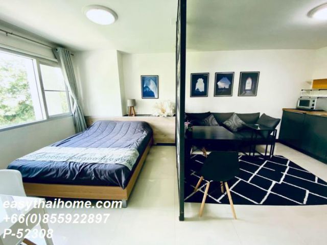 P-52308 คอนโดให้เช่า Condo One Thonglor ห้องสตูดิโอ ชั้น 6 วิวสระว่ายน้ำ ใกล้ BTS ทองหล่อ Line @easythaihome 085-592-2897