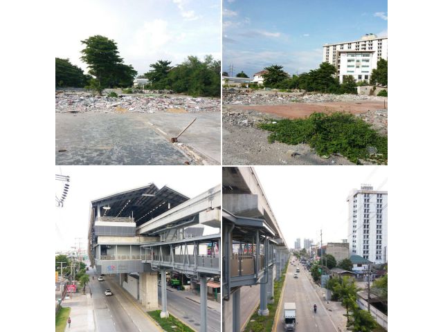 ขายที่ดินเปล่าถมแล้ว 13-3-28 ไร่ ติด ถ.เทพารักษ์ ใกล้รถไฟฟ้าMRT สถานีรถไฟฟ้า ศรีเทพา ต.เทพารักษ์ อ.เมืองสมุทรปราการ สมุท