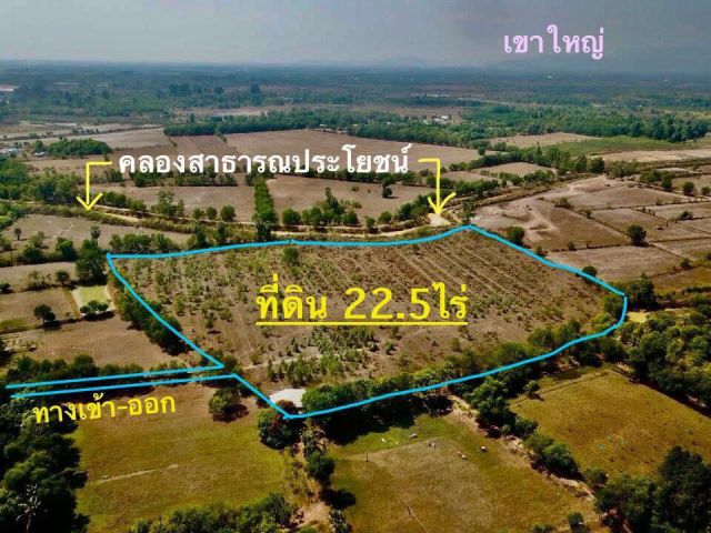 ขายที่ดิน22ไร่2งาน49ตรว. * ขายไร่ละ 240,000บาท *ติดคลองสาธารณะ*ใกล้ถนนสุวรรณศร อ.ประจันตคาม จ.ปราจีนบุรี โทร0813763803