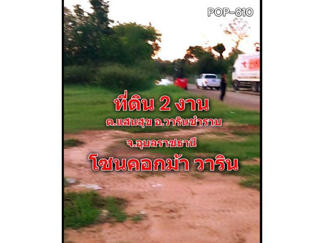 POP-810 ที่ดิน 2 งาน ต.แสนสุข อ.วารินชำราบ จ.อุบลราชธานี โซนคอกม้า วาริน