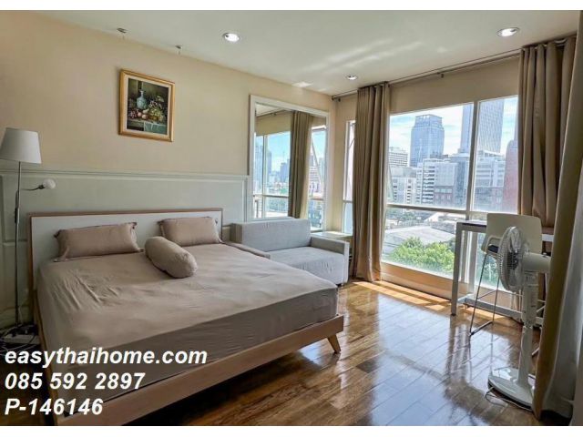 P-146146 ให้เช่าคอนโดใกล้ BTS ชิดลม | โครงการ ดิ แอดเดรส ชิดลม ชั้น10 อาคารB วิวเมือง ห้องสตูดิโอ Line: @easythaihome 085-592-2897