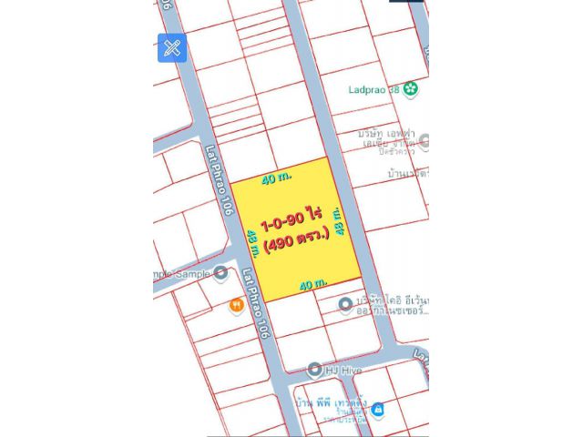 ขายที่ดินเปล่าถมแล้ว 1-0-90 ไร่ ถนนลาดพร้าว ซอย 106 แยก 1 แขวงพลับพลา เขตวังทองหลาง กรุงเทพๆ