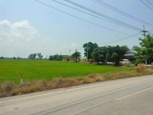 ที่ดิน67ไร่ ติดถนนลาดยางล้อมรอบ3ด้านใจกลางชุมชน อ.บางซ้าย อยุธยา