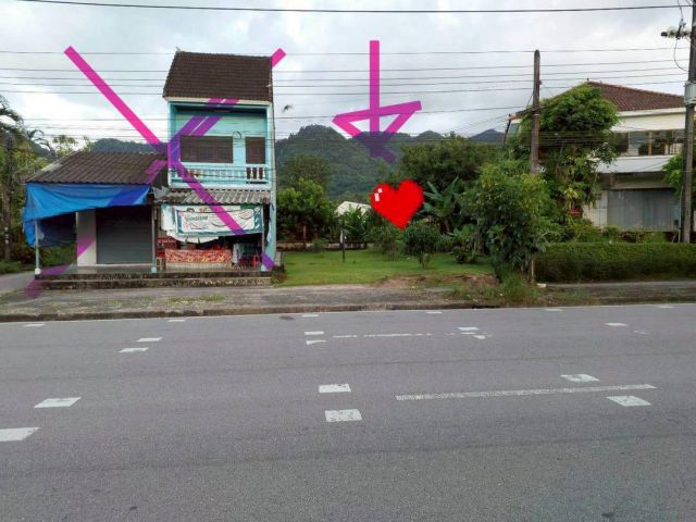 ขายที่ดินติด บ้านเชิงเขารีสอร์ท ริมถนนเพชรเกษม บางกลาง ระนอง