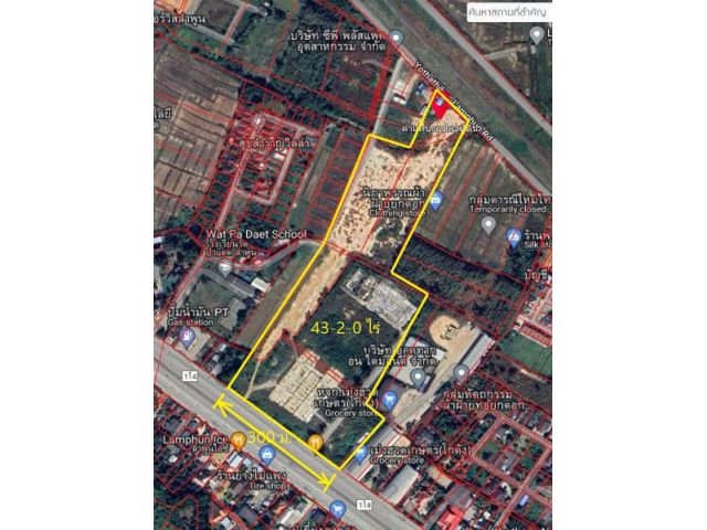 L417-ขายที่ดินเปล่าถมแล้ว 43-2-0 ไร่ (ติดถนนเข้าเมืองลำพูน 114 ) ต.เวียงยอง อ.เมืองลำพูน จ.ลำพูน