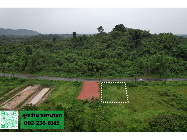 ขายที่ดิน 107 ตร.ว. ติดถนนหลวง มีโฉนด วิวเขาชัด ตำบลพรหมณี ใกล้ทางเข้าโรงเรียนนายร้อยประตู 2