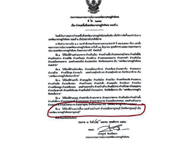 ขายที่ดินเอกสารสิทธ์หลายแปลงตั้งอยู่ในพื้นที่เขตประกาศเป็นเขตเศรษฐกิจพิเศษและเขตประกาศนิคมอุตสาหกรรมของจังหวัดกาญจนบุรีราคาเริ่มตั้งแต่ไร่ละ4แสน6.5ส