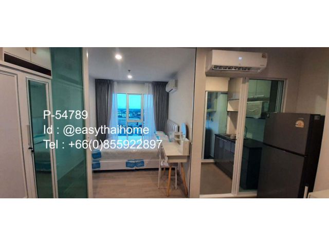 P-54789 | Regent Home Bangna (รีเจ้นท์โฮม บางนา) คอนโดให้เช่า 1 ห้องนอน ชั้นสูง วิวเมือง เฟอร์นิเจอร์ครบ