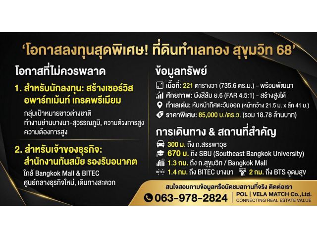 ขายที่ดินซอยนางลิ้นจี่ ทำเล CBD พระราม 3 ใกล้สาทร เหมาะลงทุนสร้าง Residence หรือ Home Office เนื้อที่ประมาณ 270 ตารางวา