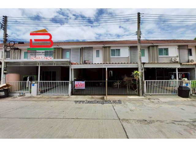 ทาวน์เฮาส์ พฤกษา 92 รังสิต-ลำลูกกา (ซอยชลมารคพิจารณ์ 6) เนื้อที่ 18.8 ตรว. ใกล้โรงพยาบาลสินแพทย์ ลำลูกกา ถนนลำลูกกา