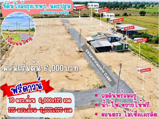 ที่ดิน ห้วยพระ ดอนตูม นครปฐม