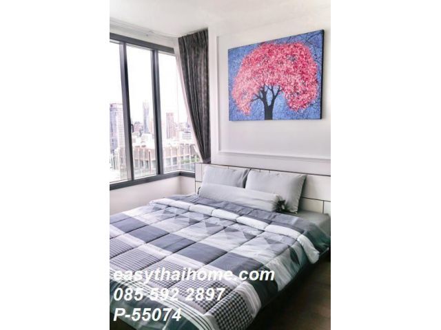 P-55074 ให้เช่าคอนโด ไพน์ บาย แสนสิริ ติด BTS ราชเทวี 1 นอน 1 น้ำ ชั้น 33 วิวเมือง Line @easythaihome 085-592-2897