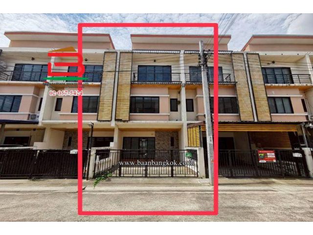 ทาวน์โฮม หมู่บ้านอินฟินิตี้ บ้านกล้วย-ไทรน้อย เนื้อที่ 21.3 ตรว. ใกล้เซ็นทรัล เวสต์เกต พิมลราช บางบัวทอง นนทบุรี