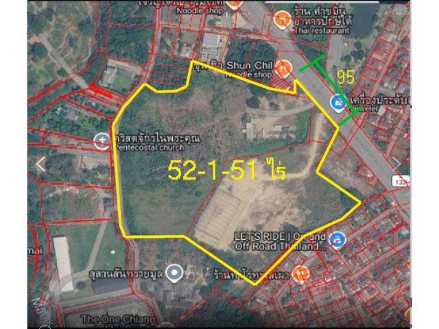 LAA675-ขายที่ดินผังส้ม 52ไร่ ห่างเซ็นเฟส 1.5 กม. เชียงใหม่ สันทราย สันทรายน้อย