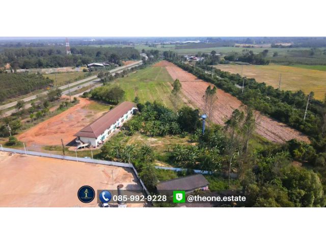 ขายที่ดินพร้อมอาคาร 2 ชั้น 30 ห้อง รวม 6 ไร่ ที่ดินติดถนนสุวรรณศร สระแก้ว ทำเลโลจิสติกส์ (รหัส LS-SK02)