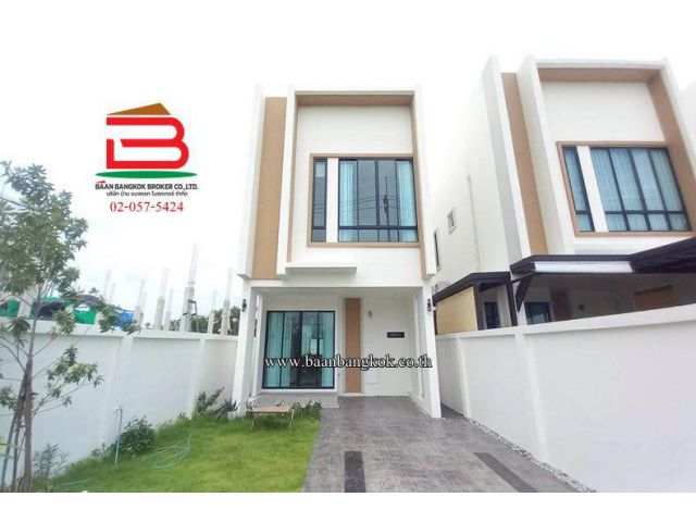 บ้านเดี่ยว บ้านแสนรัก รามอินทรา-มีนบุรี เนื้อที่ 38.3 ตรว. (ใกล้บิ๊กซีมีนบุรี) แขวงแสนแสบ เขตมีนบุรี