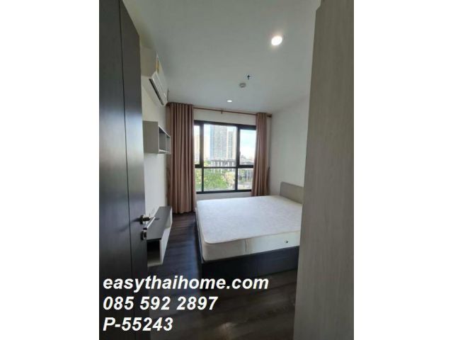 P-55243 ให้เช่าคอนโด The Base Park East Sukhumvit 77 ใกล้ BTS พระโขนง 1 นอน 1 น้ำ ชั้น 7 30 ตร.ม. วิวสระ