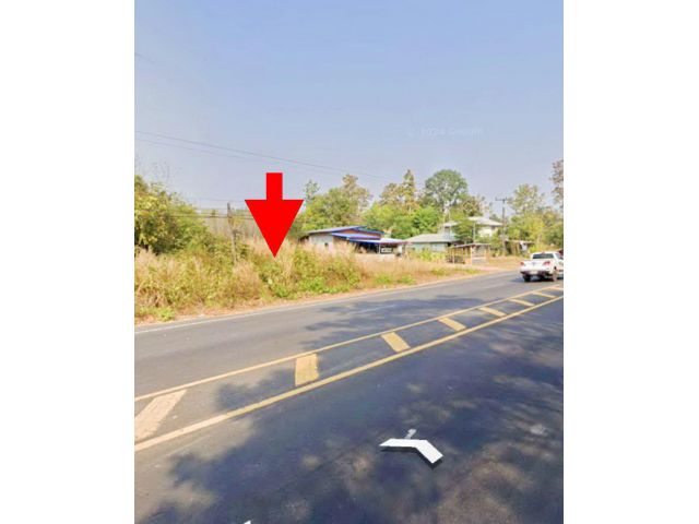 ที่ดิน เนื้อที่ 213 ตร.ว. (ถมแล้ว) ติดถนน 4 เลน อ.ศรีเมืองใหม่ จ.อุบลราชธานี เหมาะสำหรับสร้างบ้าน ใกล้เขตเทศบาล
