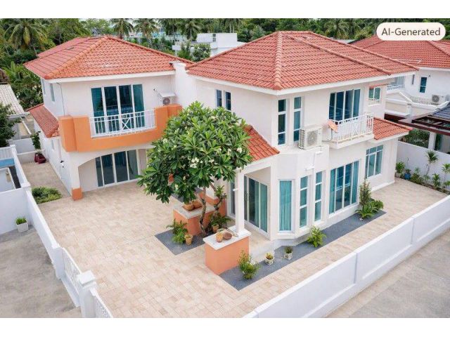 DIY ธูปะเตมีย์ เกาะสมุย ตลาดสดศรีฟ้า 650ม. 68 ตร.ว. 153 ตร.ม. 3-4นอน Pool Villa บ้านเดี่ยว 2 ชั้น 3-4นอน