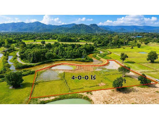 ขายที่ดินโฉนด เนื้อที่ 4 ไร่ วิวเขา ติดคลองชลประทาน