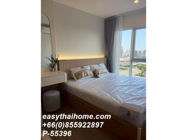 P-55396 | Regent Home Bangna (รีเจ้นท์โฮม บางนา) คอนโดให้เช่า 1 ห้องนอน ชั้นสูง วิวเมือง เฟอร์นิเจอร์ครบ