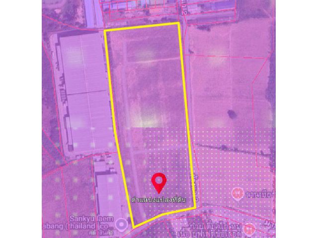 ขายที่ดินปลวกแดงสีม่วงลาย 38 ไร่ ติดนน2ด้านซอยมาบยางพร43 ใกล้นิคมฯอมตะปลวกแดง-1.5กม. จ.ระยอง