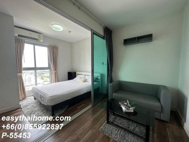 P-55453 | A Space Me Bangna (เอ สเปซ มี บางนา) คอนโดให้เช่า 1 ห้องนอน ชั้นสูง วิวเมือง เฟอร์นิเจอร์ครบ