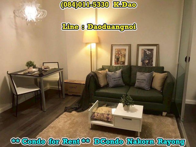 Dcondo Nakorn Rayong *** Condo for Rent *** Having a Washing Machine