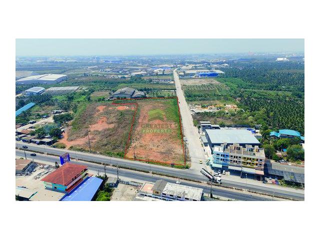 ที่ดินติดถนน บ้านแพ้ว–พระประโทน เนื้อที่ 8-2-14.70 ไร่ ใกล้พระราม 2 สมุทรสาคร