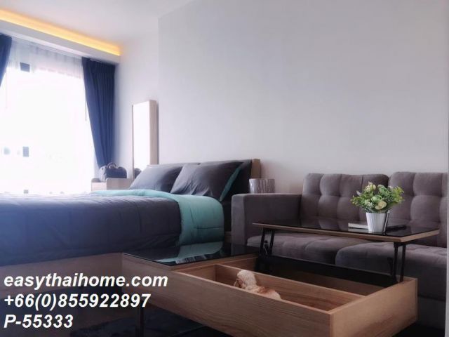 P-55333 | IDEO Sukhumvit 93 (ไอดีโอ สุขุมวิท 93) คอนโดให้เช่า ห้องสตูดิโอ ชั้นสูง วิวเมือง เฟอร์นิเจอร์ครบ