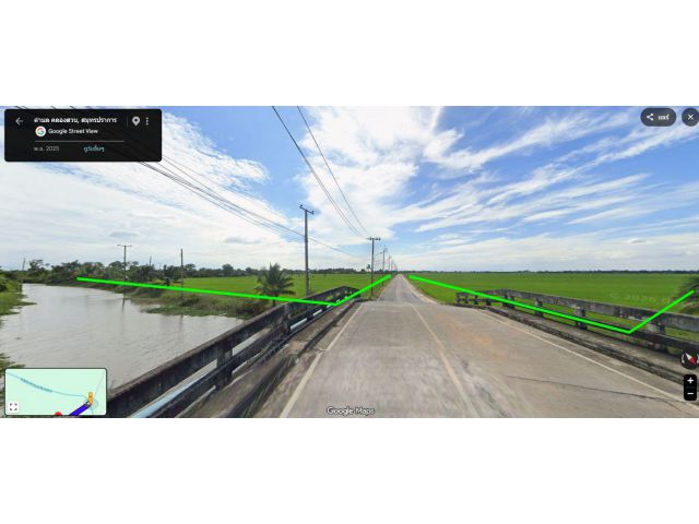 ขายที่ดิน 107-3- 85 ไร่ ผังเมืองสีเขียว ก.3-1 คลองสวน บางบ่อ สมุทรปราการ ตั้งอยู่ห่างถนนเทพราช-ลาดกระบัง เพียง 750 เมตร