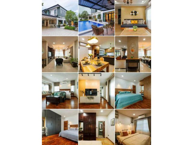 บ้านพูลวิลล่า สไตล์โมเดิร์น Fully Furnished พร้อมเข้าอยู่ ทำเลดีที่สุด หลังตลาดแม่เหียะ เชียงใหม่