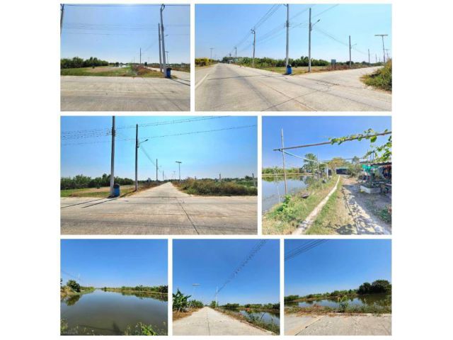 ขายด่วนที่ดินแปลงใหญ่ บางเสาธง จังหวัดสมุทรปราการ ติดถนนสาธารณะ น้ำ ไฟ พร้อม
