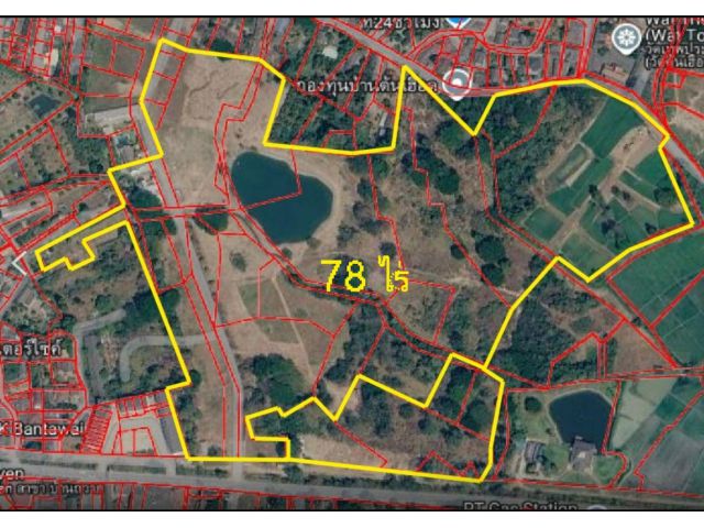 LAA689-ขายที่ดินผังม่วง ติดถนนบ้านถวาย 78ไร่ เชียงใหม่ หางดง บ้านแหวน
