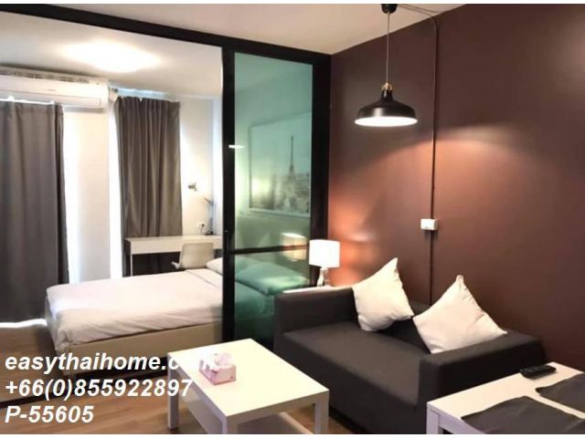 P-55605 ให้เช่า Unio Sukhumvit 72 (ยูนิโอ สุขุมวิท 72) | 1 ห้องนอน เฟอร์นิเจอร์ครบ | ใกล้ BTS แบริ่ง | พร้อมเข้าอยู่