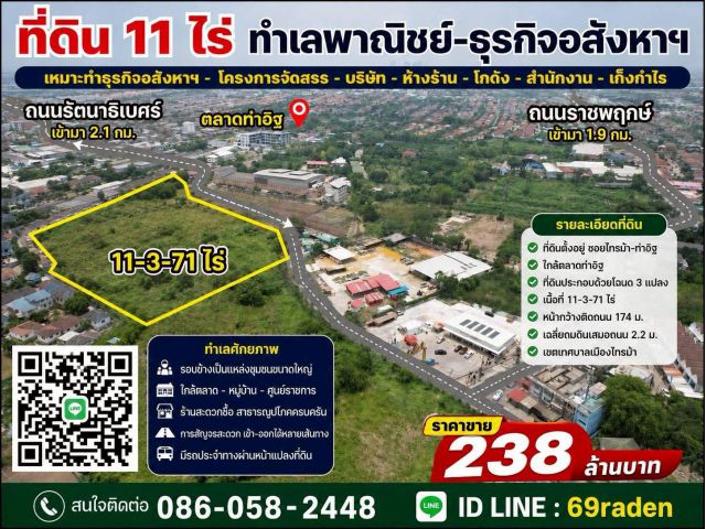 ขายที่ดิน11ไร่ซอยท่าอิฐ "ทำเลพาณิชย์-ธุรกิจอสังหาฯ"
