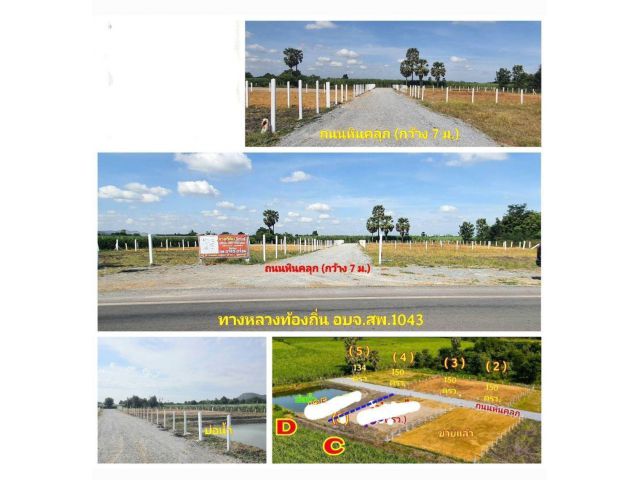 (โฉนด) ที่ดิน 150-300 ตรว. (ถมแล้ว) รั้ว (สำหรับที่อยู่อาศัย) หน้าติดถนนลาดยาง ถนนหินคลุก ไฟฟ้า น้ำประปา ม.13 ต.ดอนคา อ.อู่ทอง จ.สุพรรณบุรี