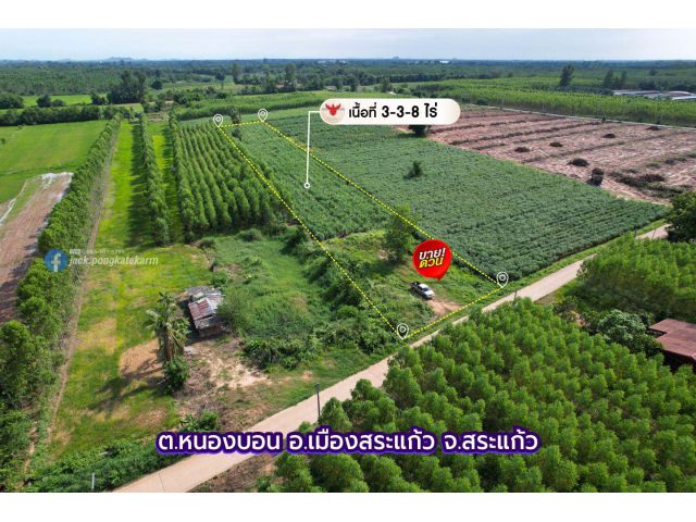 ขายที่ดิน 4 ไร่ ในตัวเมืองสระแก้ว – เหมาะสำหรับสร้างบ้านพักอาศัยพร้อมพื้นที่สวนเกษตรด้านหลัง